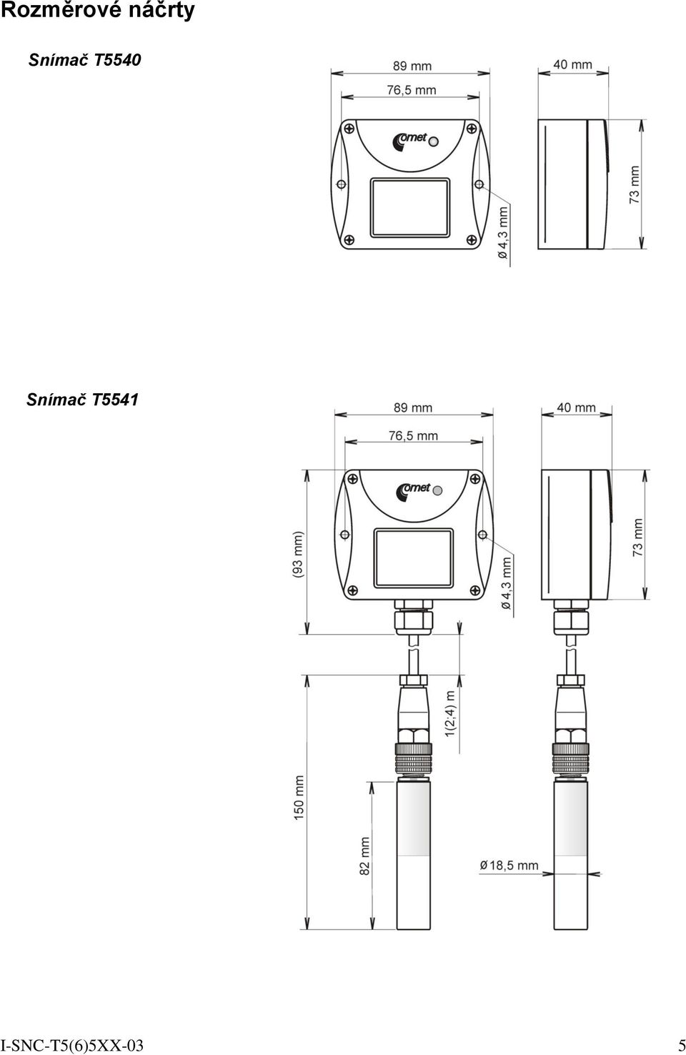 T5540 Snímač