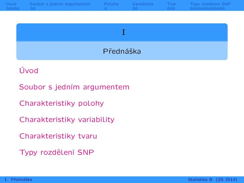 Charakteristiky variability