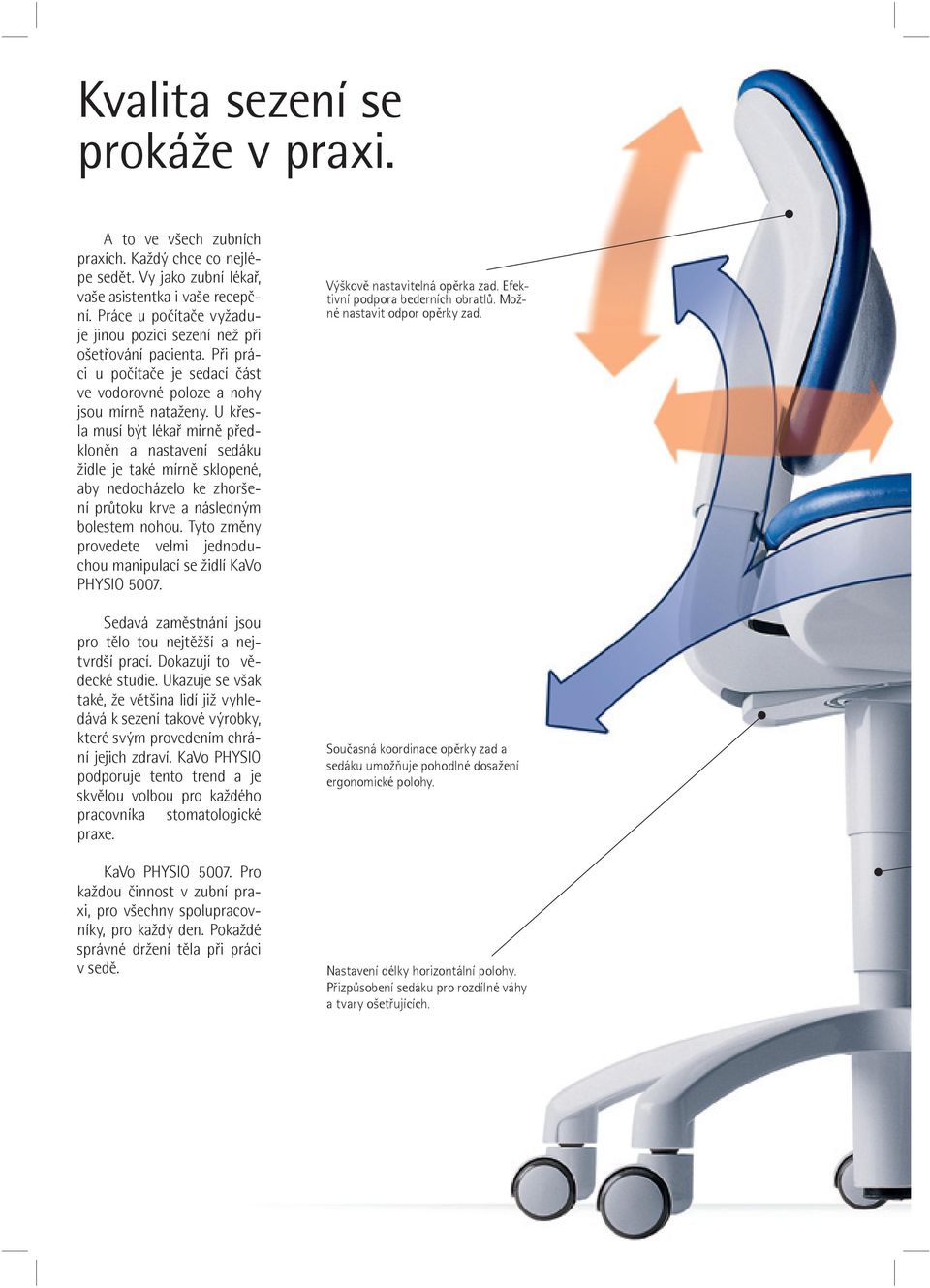 KaVo PHYSIO Židle pro zubní praxi. Posezení pro všechny. - PDF Stažení  zdarma