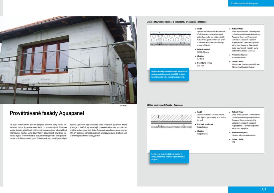 Požární odolnost REI 30-90 minut Akustika = 53 db Parotěsná vrstva LDS 2 Silk Lepších akustických a mechanických vlastností lze dosáhnout záměnou desek Knauf RED za desky Knauf Diamant a/ nebo montáž