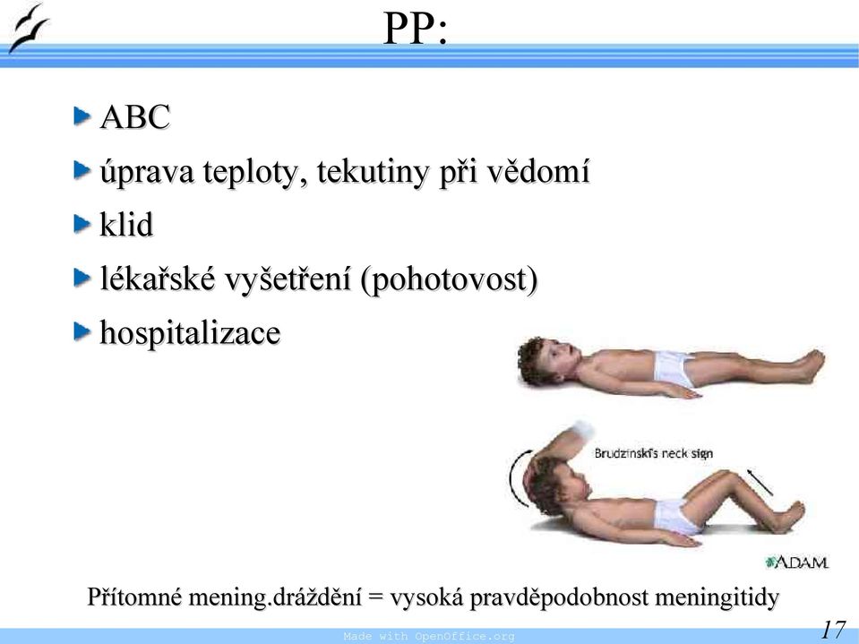 hospitalizace Přítomné mening.