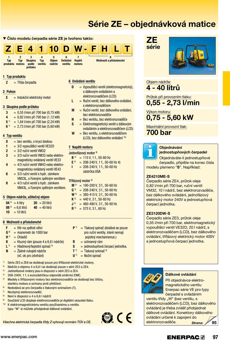 (2,24 kw) 6 1) = 2,73 l/min při 700 bar (5,60 kw) 4 0 = bez, s krycí deskou 1 = 3/2 vypouštěcí ventil 2 = 3/2 ruční ventil VM32 3 = 3/3 ruční ventil VM33 nebo elektromagneticky ovládaný ventil VE33 4