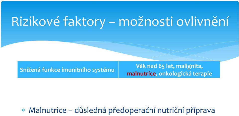 malignita, malnutrice, onkologická terapie