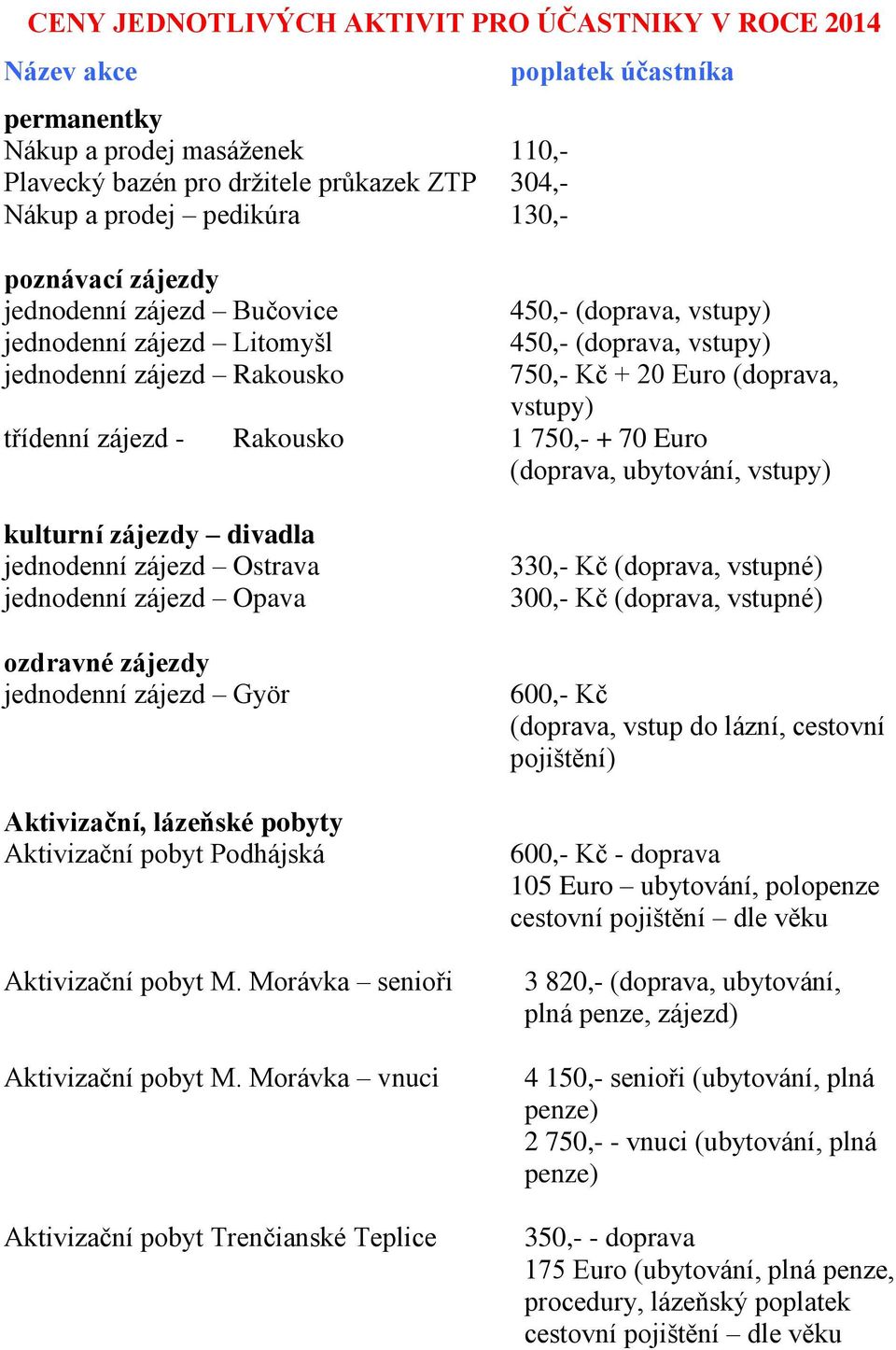 třídenní zájezd - Rakousko 1 750,- + 70 Euro (doprava, ubytování, vstupy) kulturní zájezdy divadla jednodenní zájezd Ostrava jednodenní zájezd Opava ozdravné zájezdy jednodenní zájezd Györ