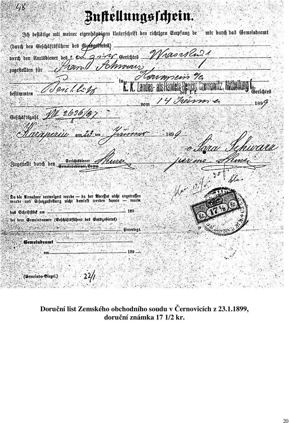 Černovicích z 23.1.