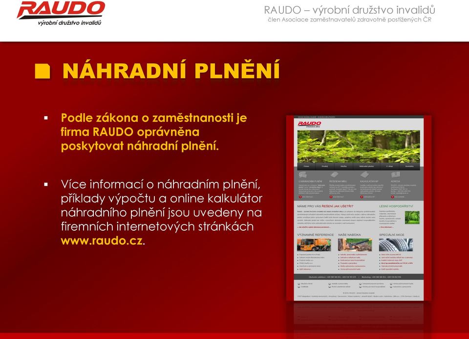 Více informací o náhradním plnění, příklady výpočtu a online