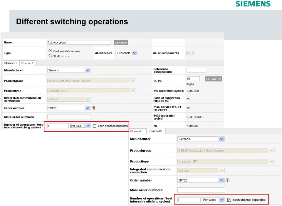 Estimate DC Different switching