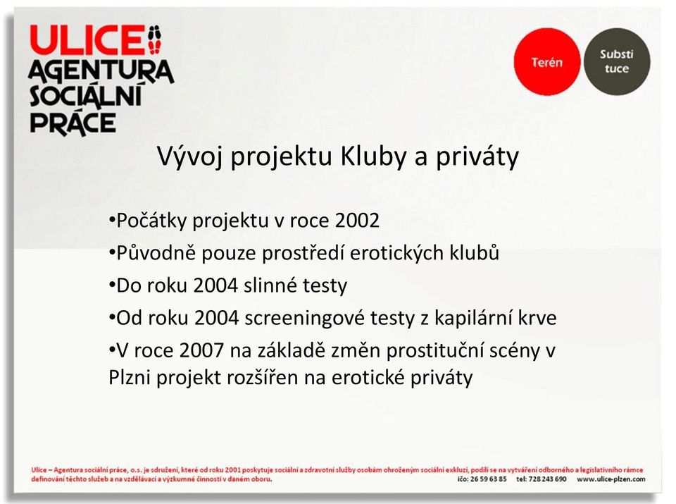 Od roku 2004 screeningové testy z kapilární krve V roce 2007 na