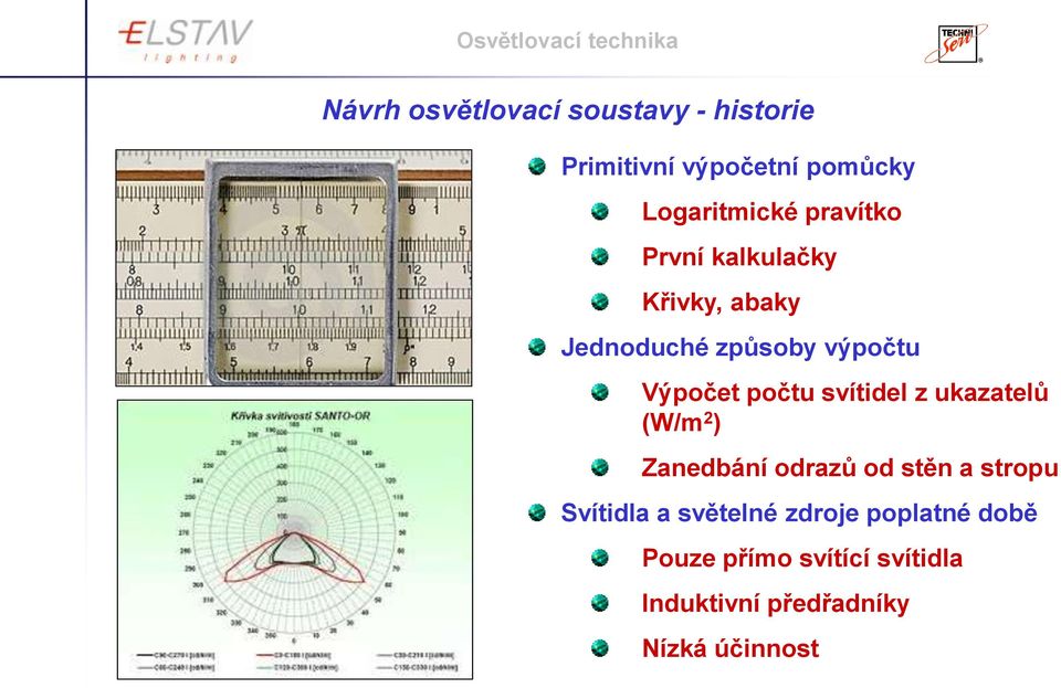 počtu svítidel z ukazatelů (W/m 2 ) Zanedbání odrazů od stěn a stropu Svítidla a