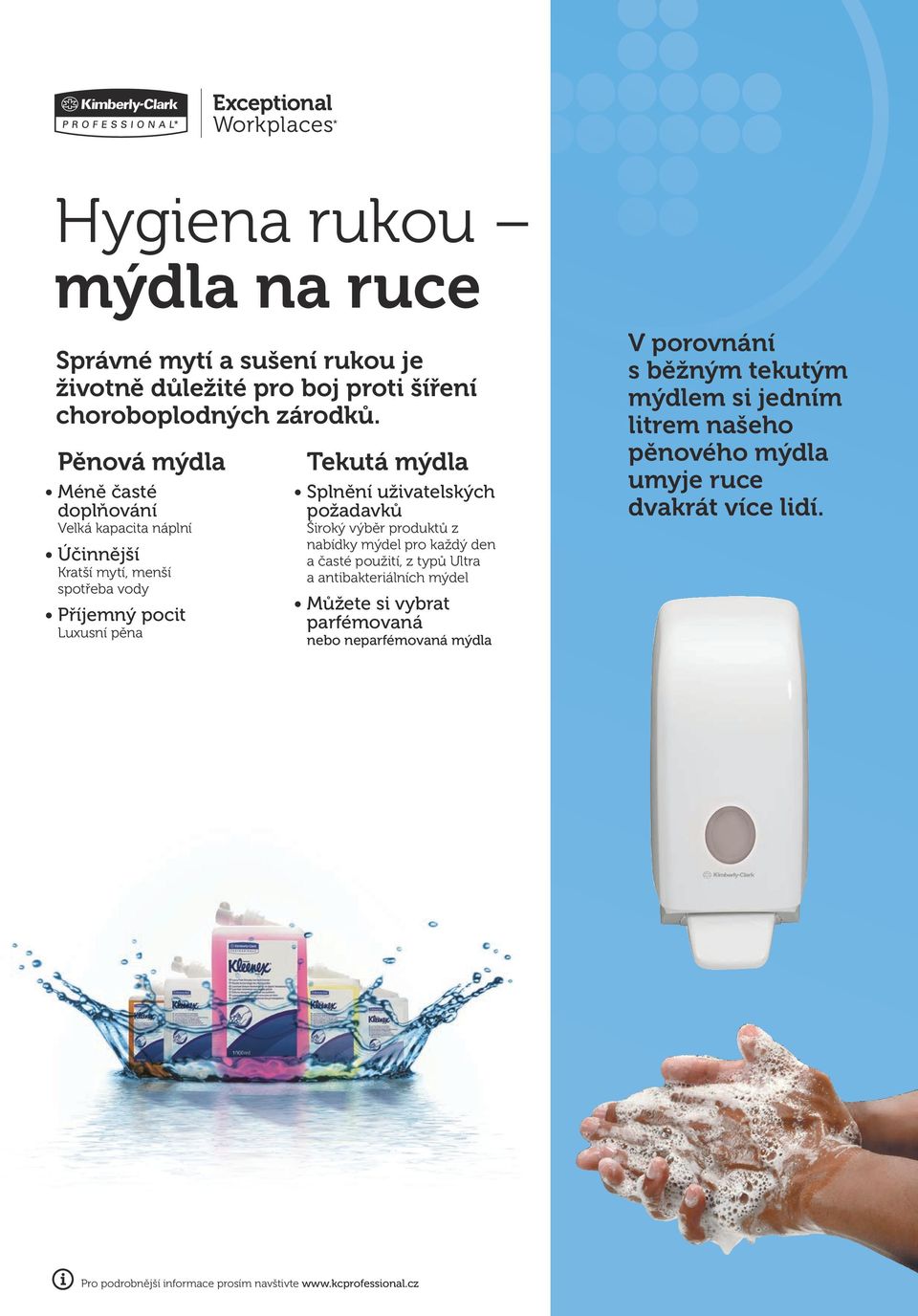 uživatelských požadavků Široký výběr produktů z nabídky mýdel pro každý den a časté použití, z typů Ultra a antibakteriálních mýdel Můžete si vybrat