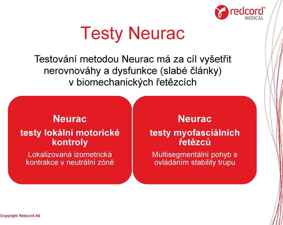 motorické kontroly Lokalizovaná izometrická kontrakce v neutrální zóně