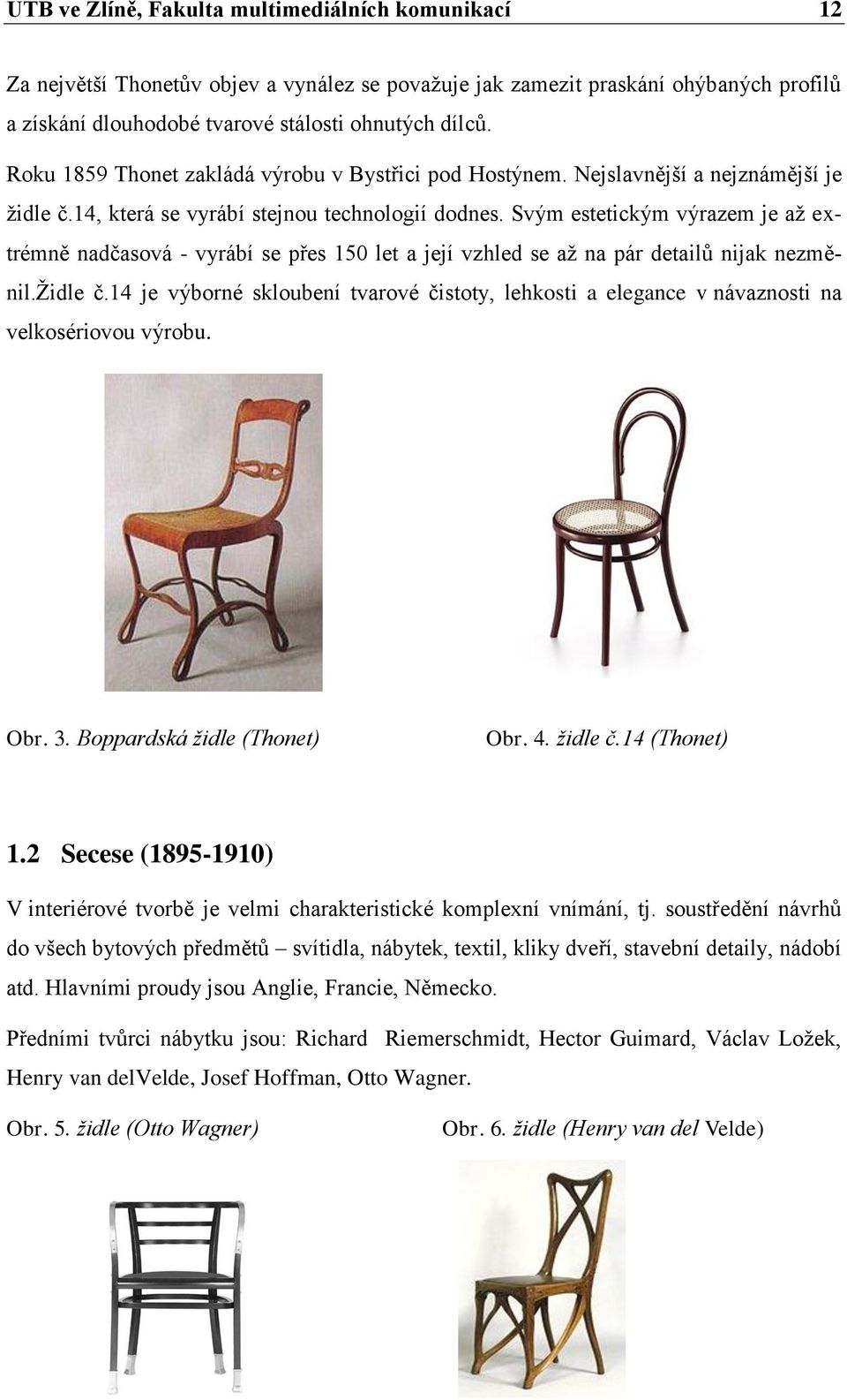 Design sedacího nábytku návrh židle pro TON a.s. Ondřej Tichý - PDF Stažení  zdarma