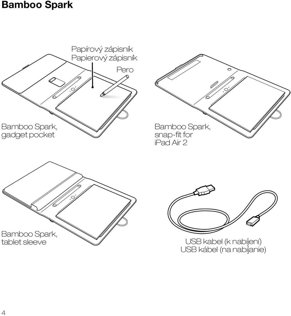 snap-fit for ipad Air 2 Bamboo Spark, tablet