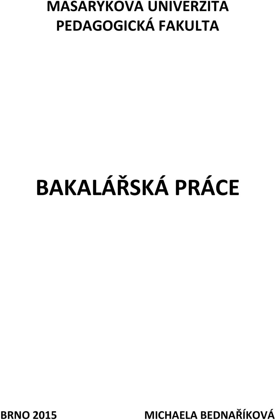 BAKALÁŘSKÁ PRÁCE BRNO