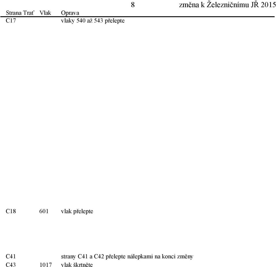 601 vlak přelepte C41 strany C41 a C42