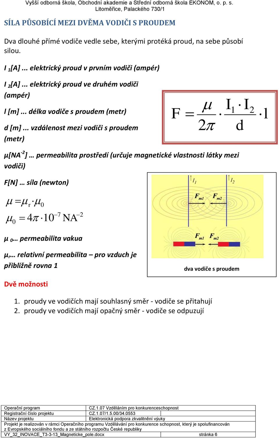 Elektřina a magnetizmus magnetické pole - PDF Stažení zdarma