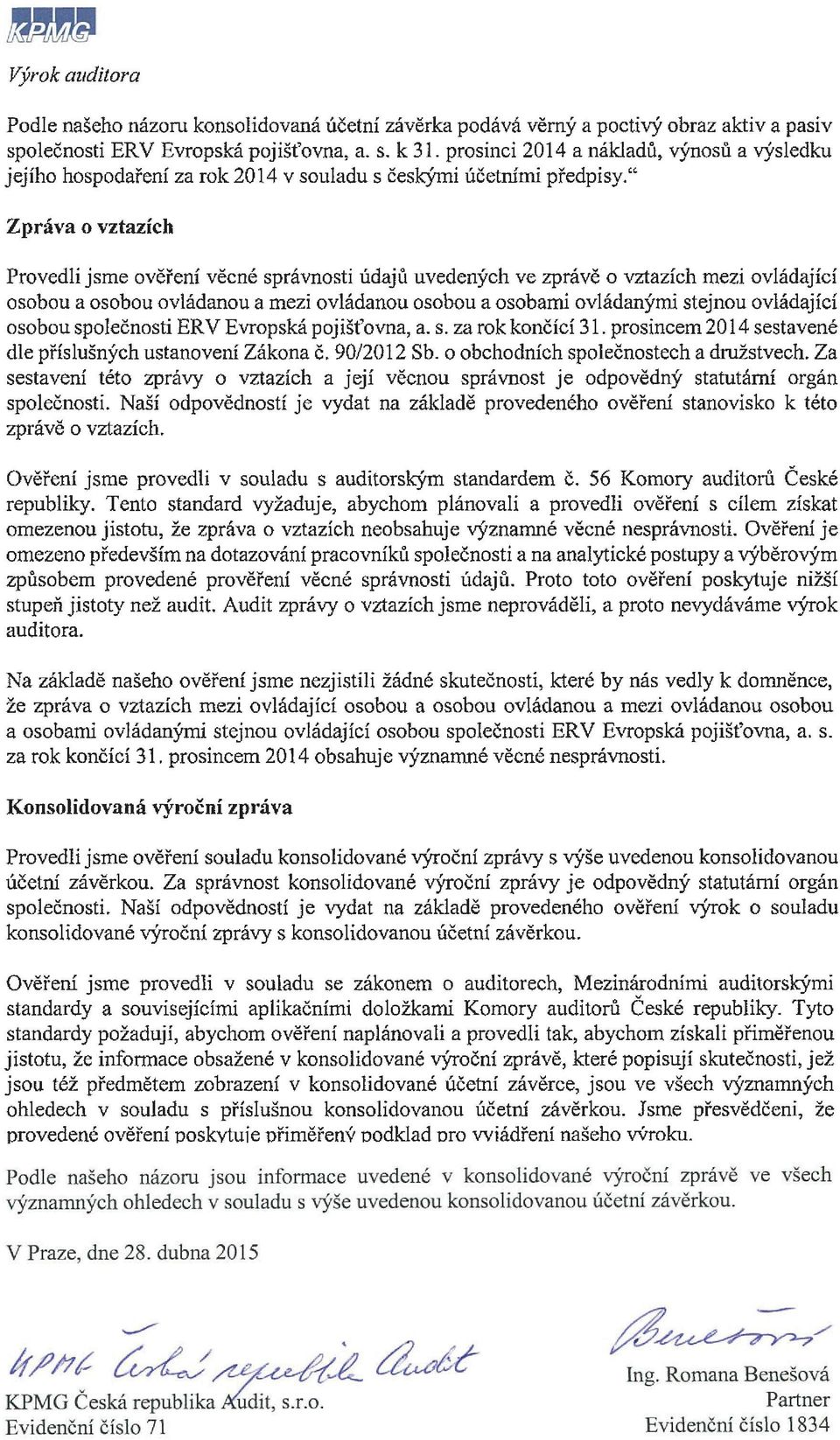 výroční zpráva