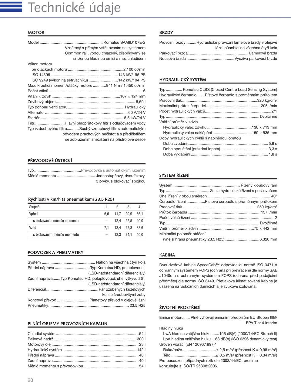 ..143 kw/195 PS ISO 9249 (výkon na setrvačníku)...142 kw/194 PS Max. kroutící moment/otáčky motoru...941 Nm / 1.450 ot/min Počet válců...6 Vrtání zdvih...107 124 mm Zdvihový objem.