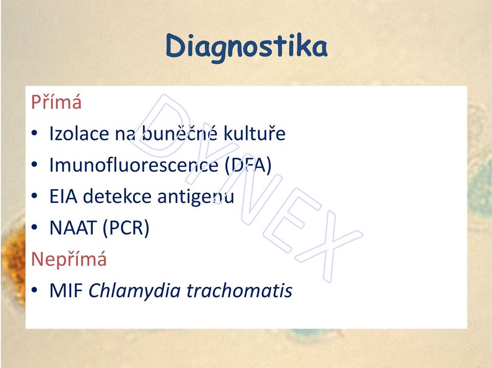 (DFA) EIA detekce antigenu NAAT