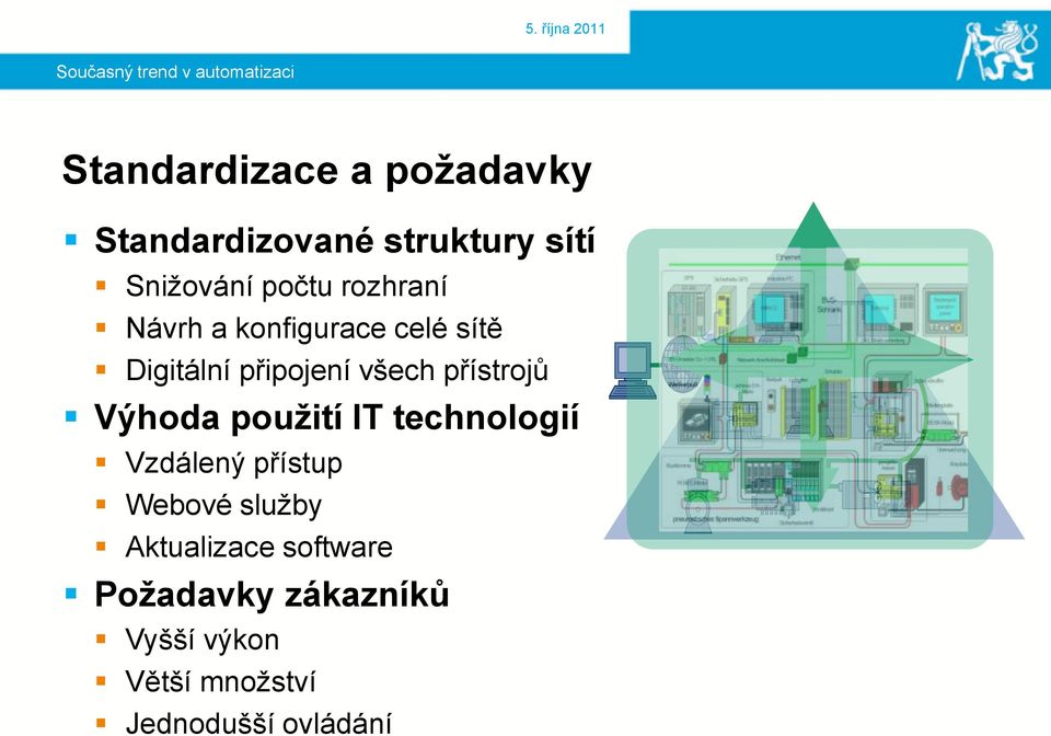 všech přístrojů Výhoda použití IT technologií Vzdálený přístup Webové sluţby