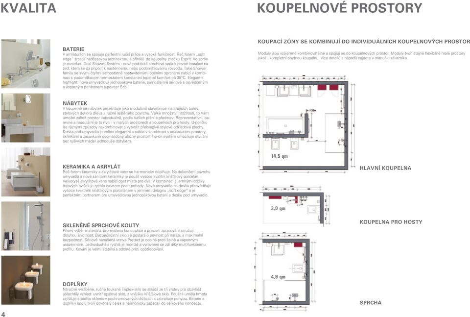 Také Shower family se svými čtyřmi samostatně nastavitelnými bočními sprchami nabízí v kombinaci s podomítkovým termostatem konstantní teplotní komfort při 38 C.