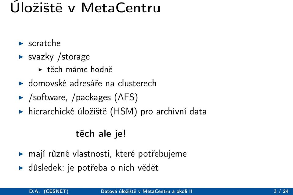 pro archivní data těch ale je!
