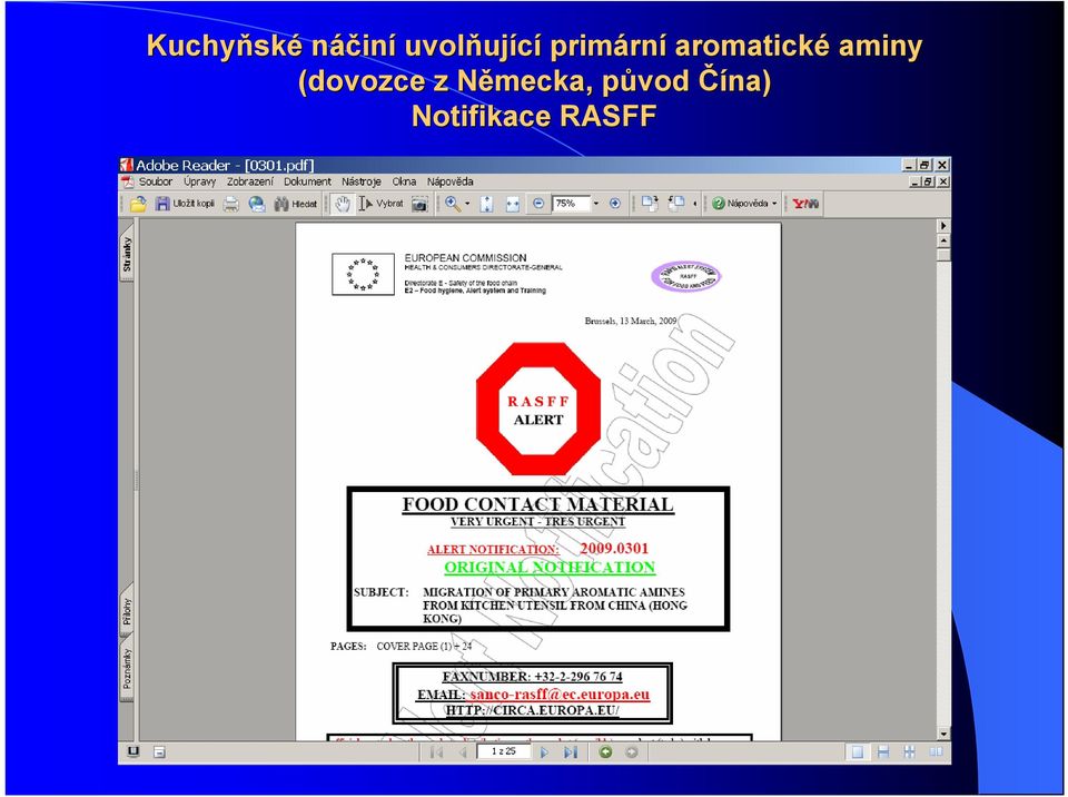 aromatické aminy (dovozce