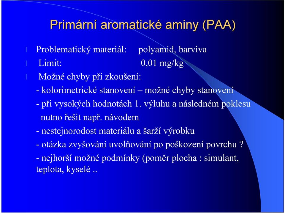 výluhu a následném poklesu nutno řešit např.