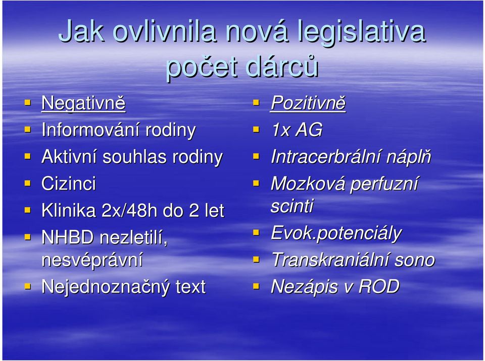 nezletilí, nesvépr právní Nejednoznačný ný text Pozitivně 1x AG