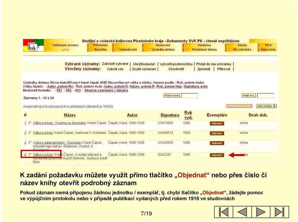 jednotku / exemplář, tj.