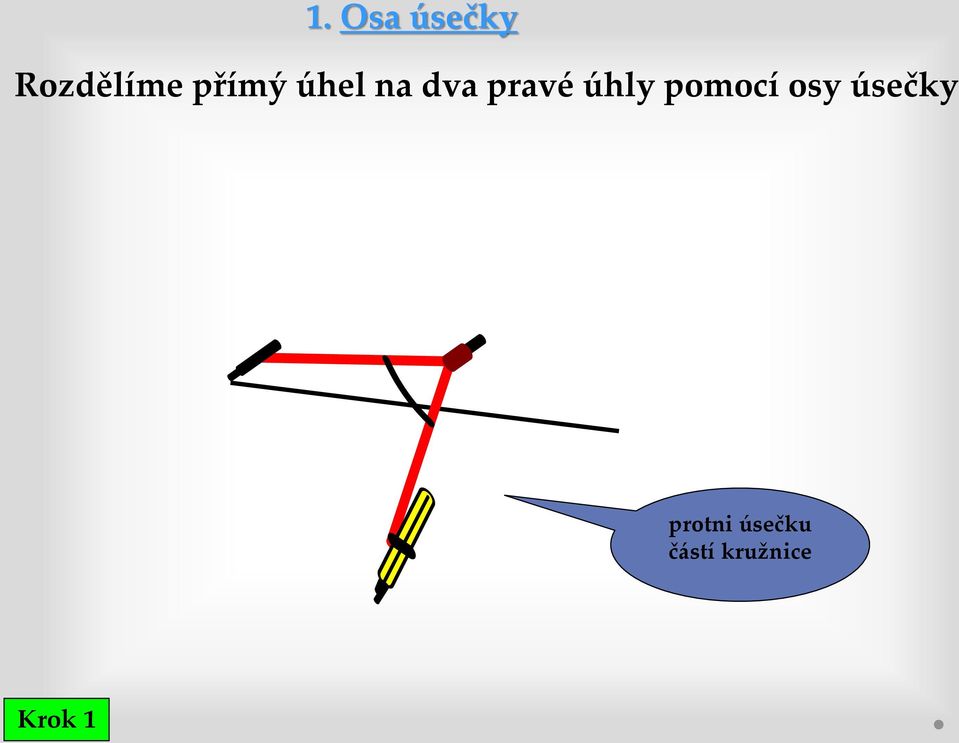 úhly pomocí osy úsečky