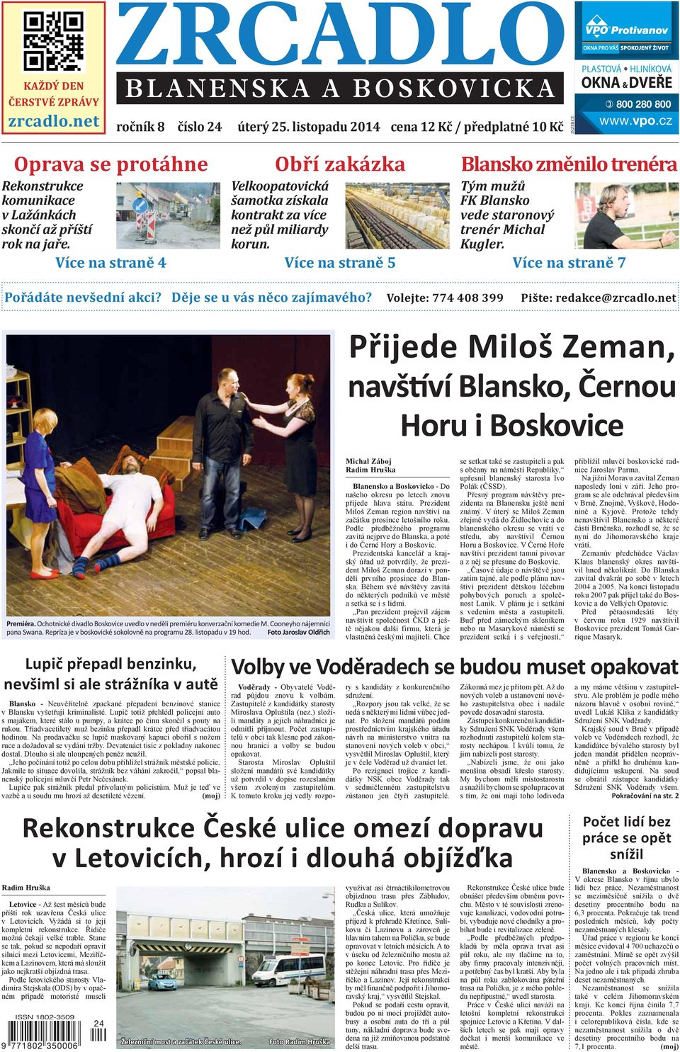 Přijede Miloš Zeman, navš ví Blansko, Černou Horu i Boskovice - PDF Stažení  zdarma