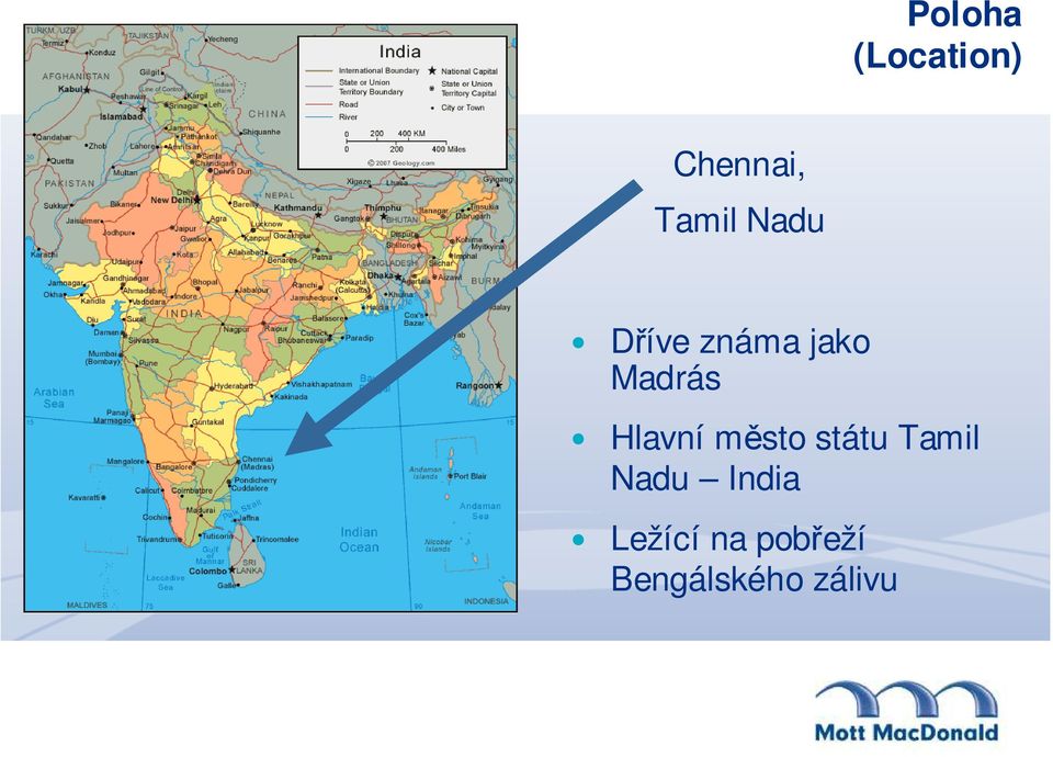 Hlavní město státu Tamil Nadu