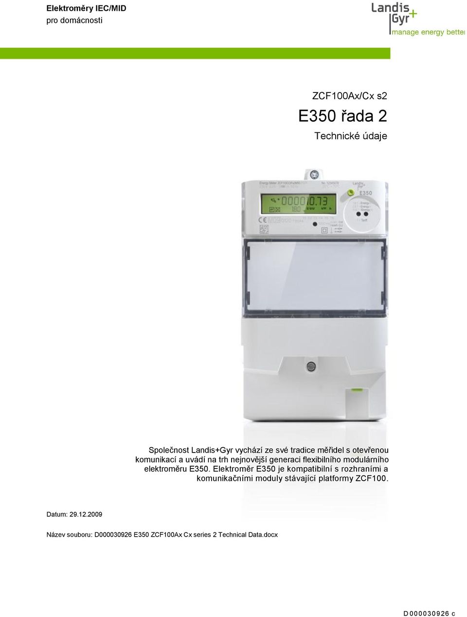 elektroměru E350.