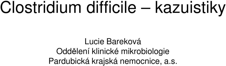 Oddělení klinické