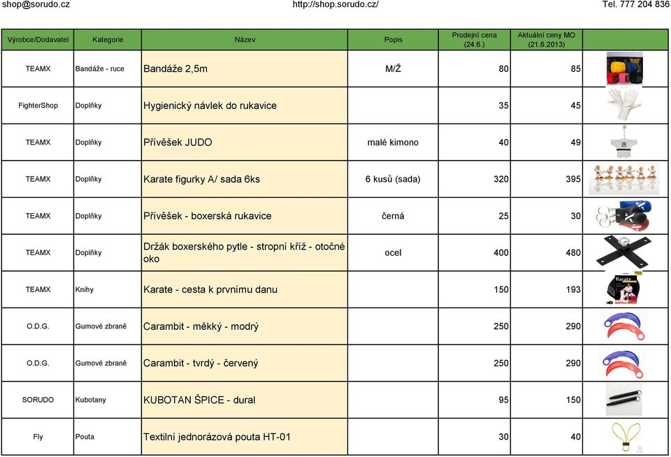 pytle - stropní kříž - otočné oko ocel 400 480 TEAMX Knihy Karate - cesta k prvnímu danu 150 193 O.D.G.