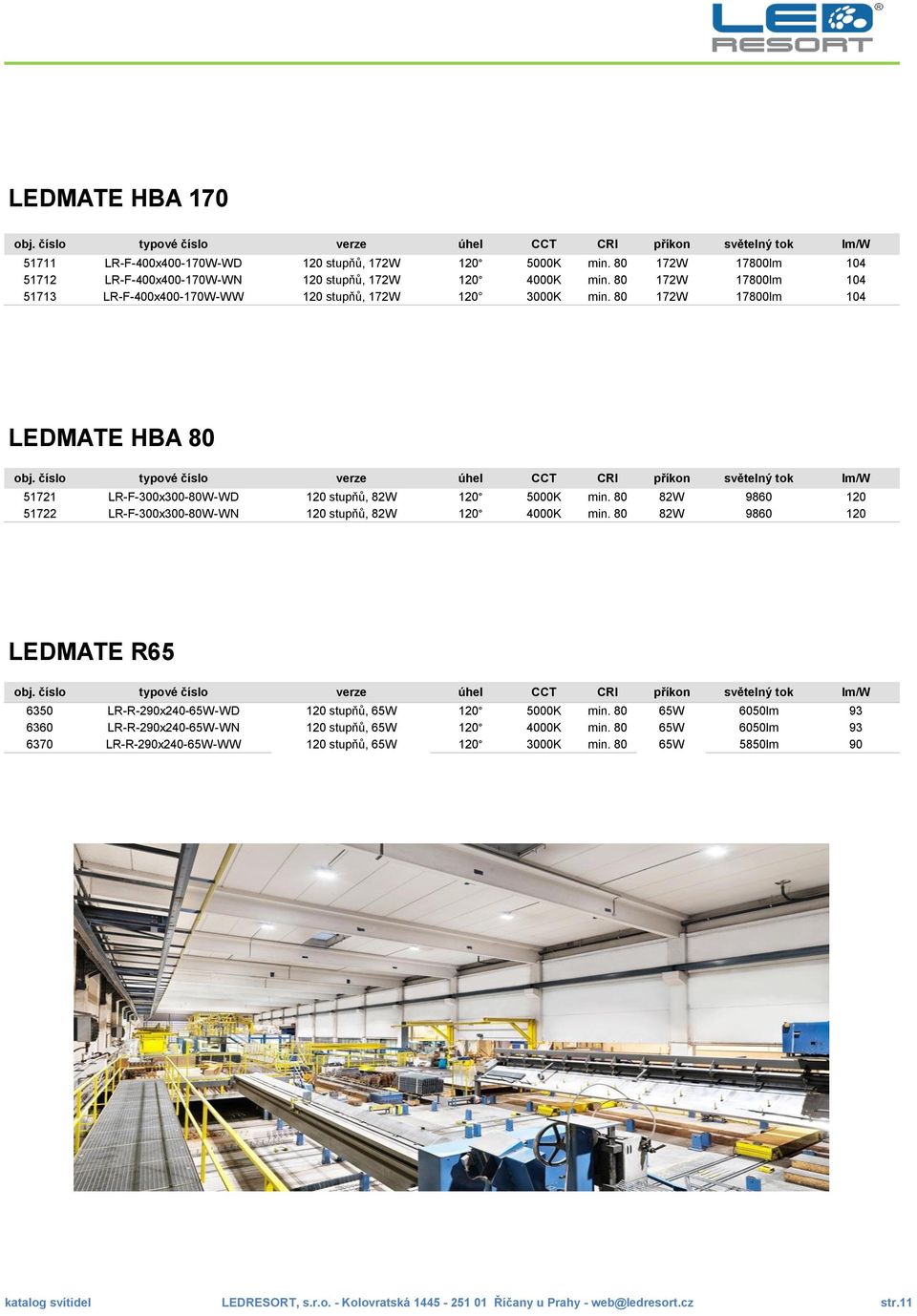 80 82W 9860 120 51722 LR-F-300x300-80W-WN 120 stupňů, 82W 120 4000K min. 80 82W 9860 120 LEDMATE R65 6350 LR-R-290x240-65W-WD 120 stupňů, 65W 120 5000K min.