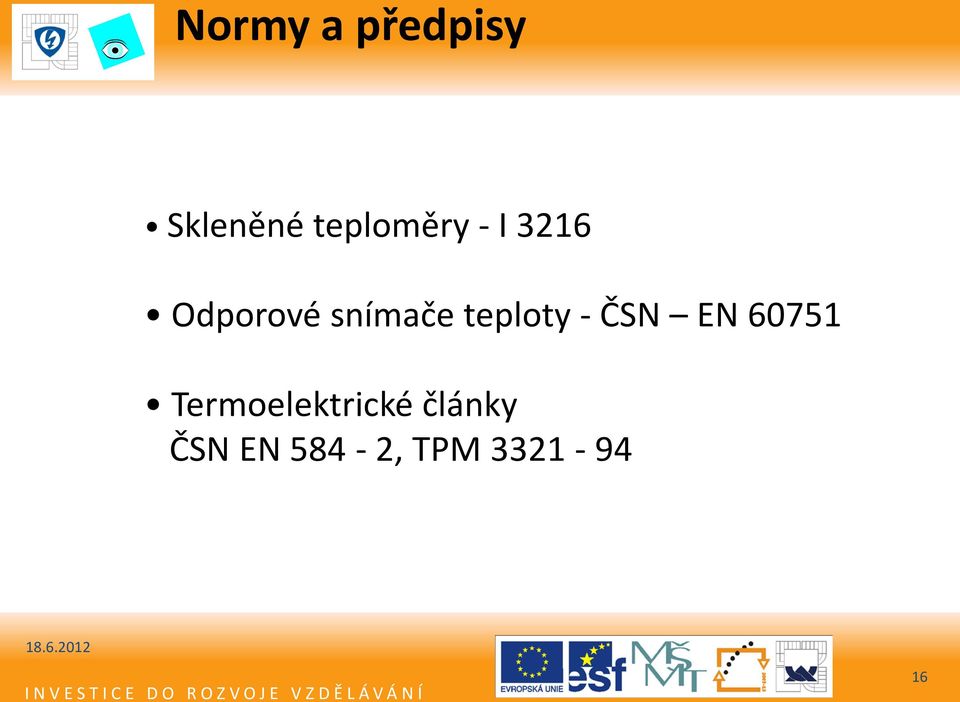 snímače teploty - ČSN EN 60751