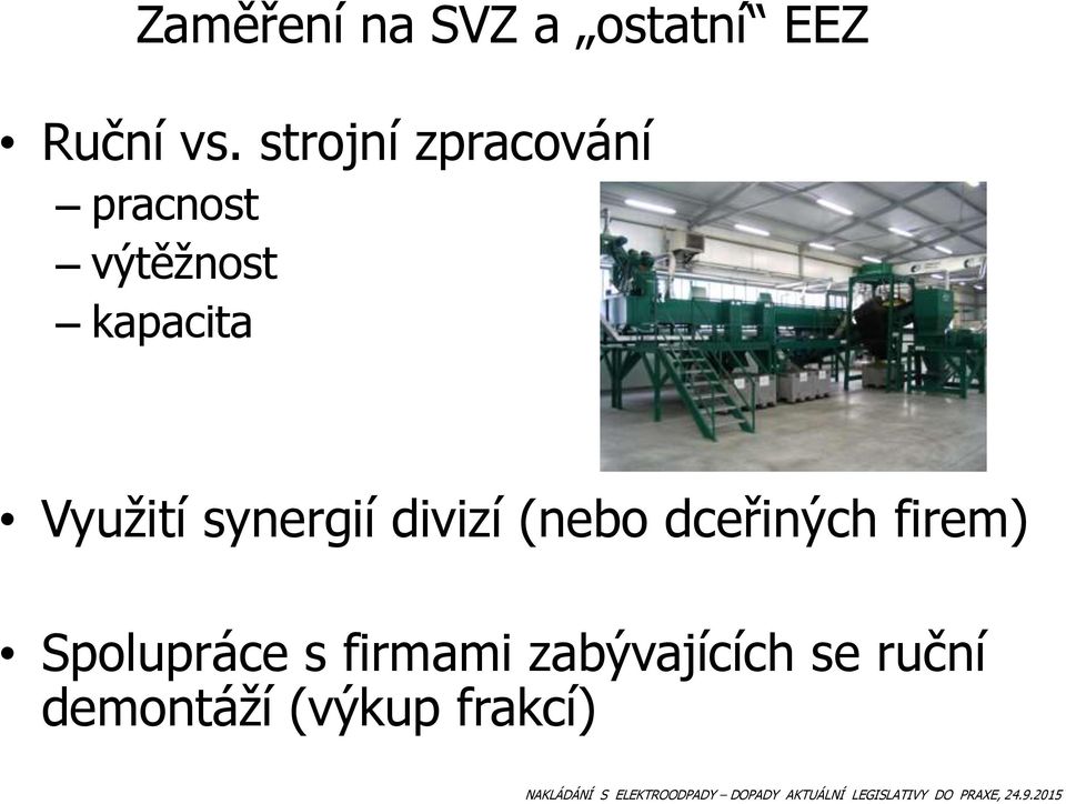 Využití synergií divizí (nebo dceřiných firem)