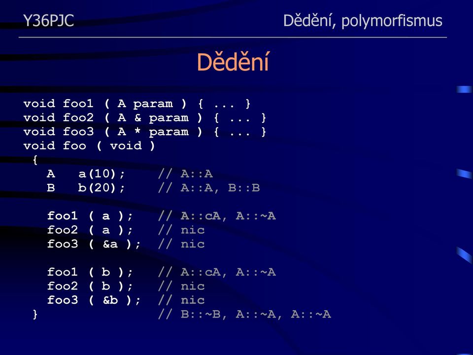 .. } void foo ( void ) { A a(10); // A::A B b(20); // A::A, B::B foo1 ( a );