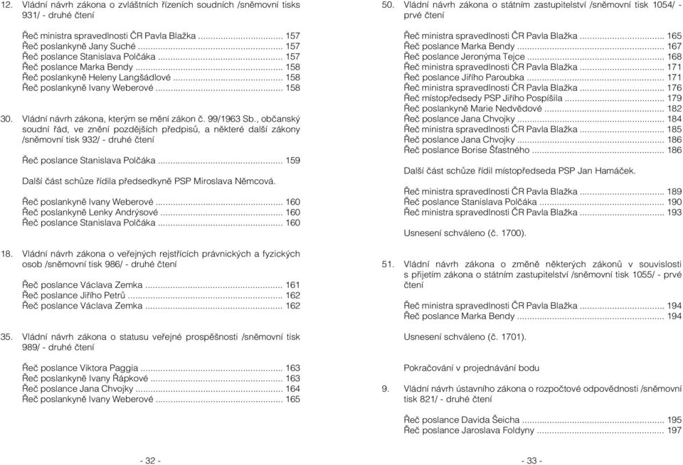 Vládní návrh zákona, kterým se mění zákon č. 99/1963 Sb., občanský soudní řád, ve znění pozdějších předpisů, a některé další zákony /sněmovní tisk 932/ - druhé čtení Řeč poslance Stanislava Polčáka.