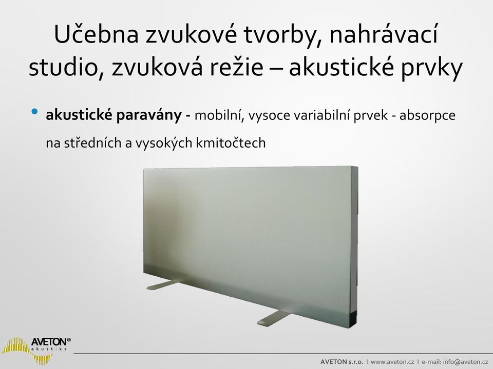 paravány - mobilní, vysoce variabilní