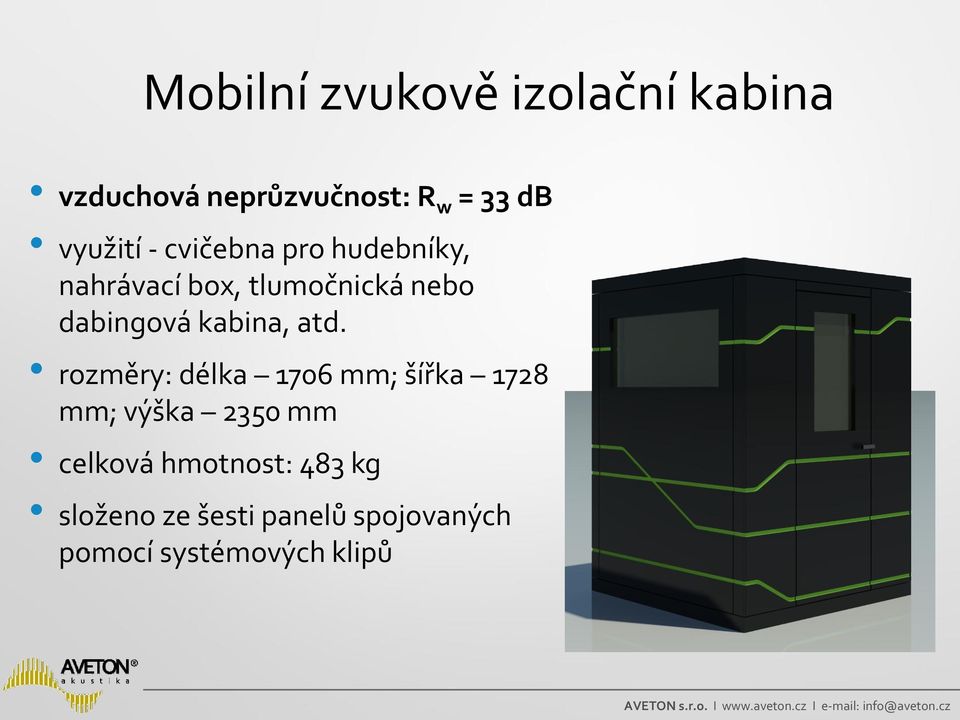 dabingová kabina, atd.