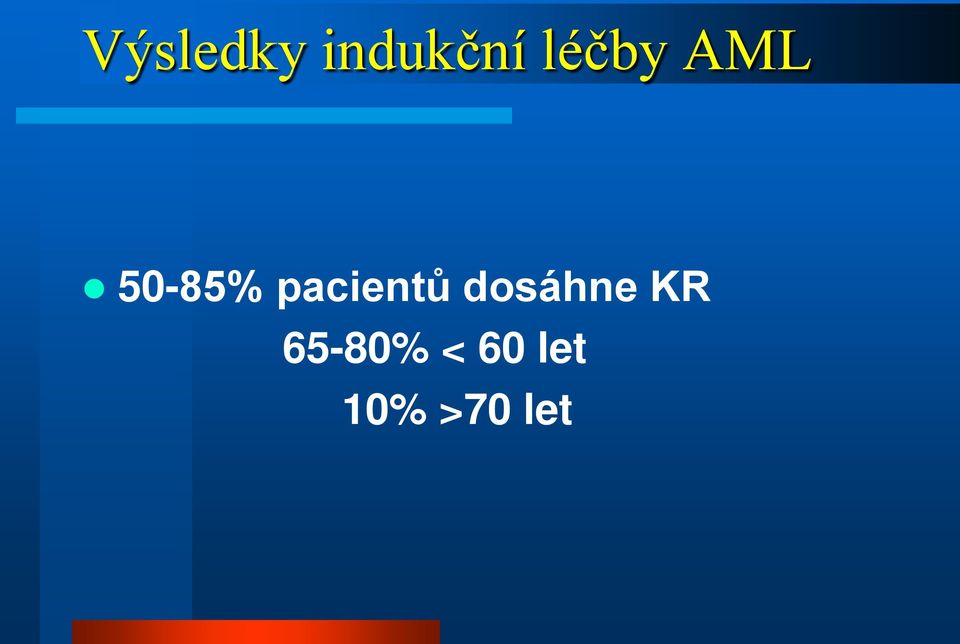 pacientů dosáhne KR