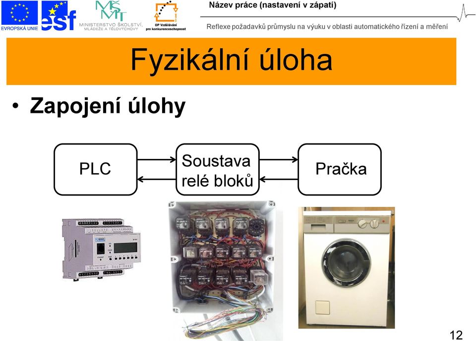 Fyzikální úloha PLC