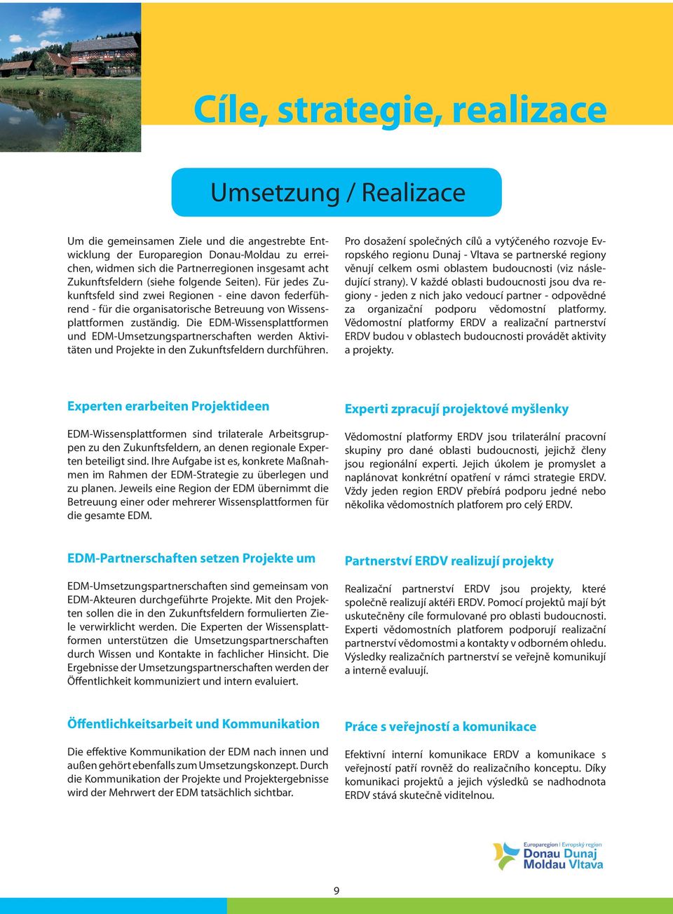 Die EDM-Wissensplattformen und EDM-Umsetzungspartnerschaften werden Aktivitäten und Projekte in den Zukunftsfeldern durchführen.