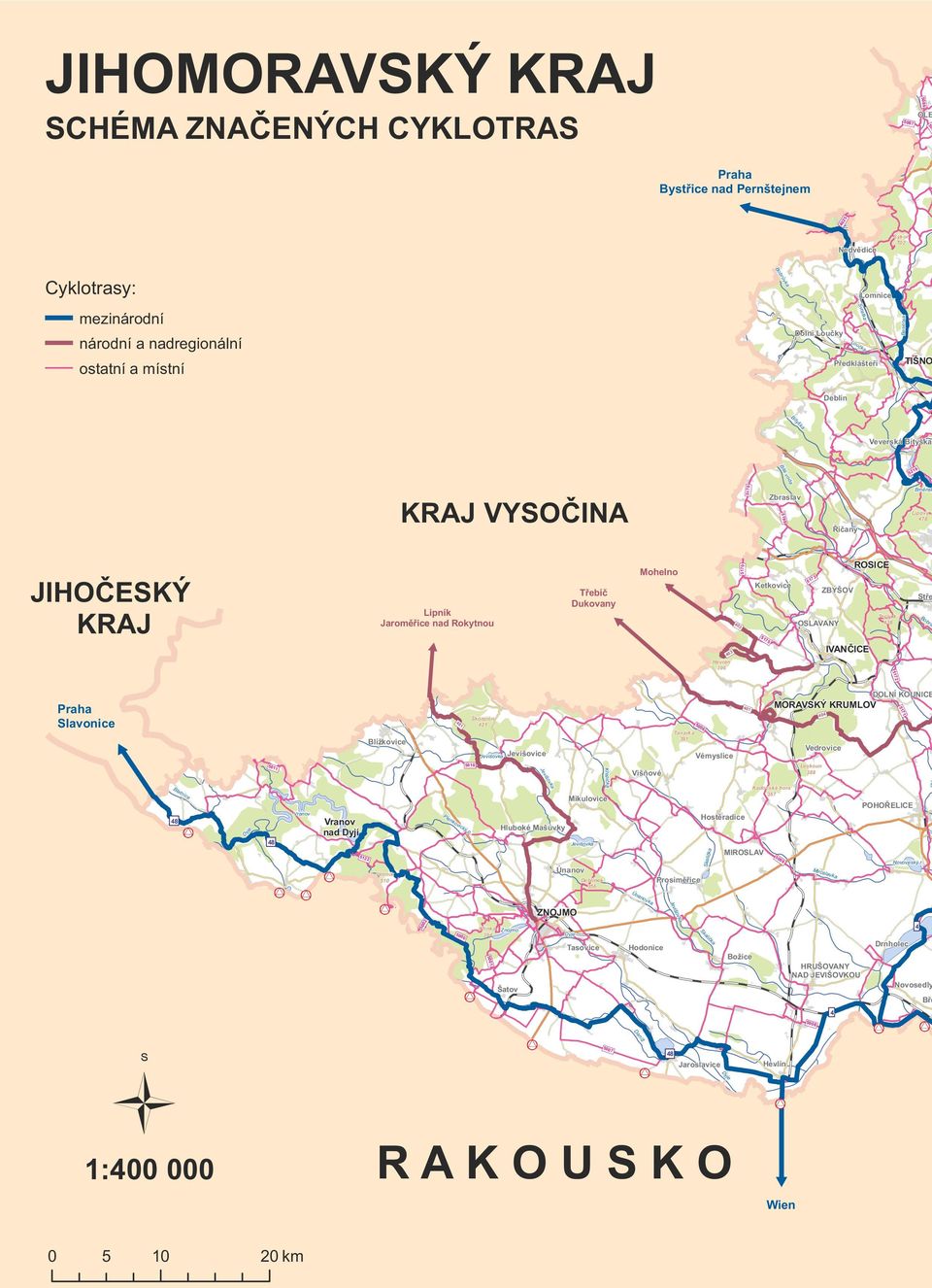 mezinárodní v cho Křižnov vk Libo Kmenice cho Jihlávk Luk nd Jihlvou o Lib Cyklotrsy: Měřín Dolní Loučky Třešť národní ndregionální Lo u Brtnice čk TIŠNO Předklášteří osttní místní Kněžice Deblín e