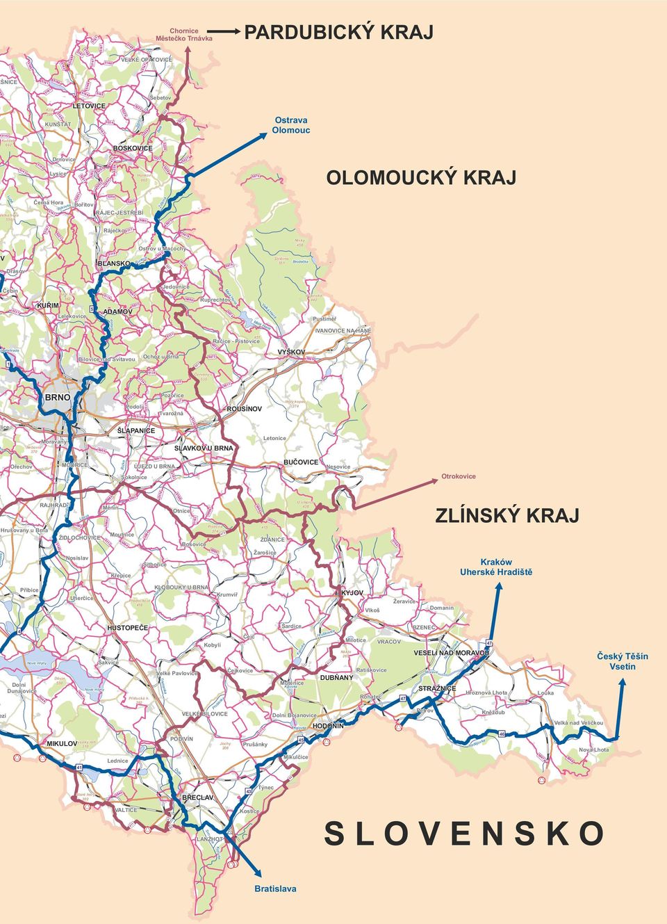 á Žď á rn 5203 Kokory Olešnice Dub nd Morvou Šišemk 52 04 5202 52 02 520 1 5204 Bořitov Osek n Mjetín l k k Hlouče Plumlov l Dol áv Velká hor 558 ov Býk OLOMOUCKÝ KRAJ 7 5 uč e Tršice Vrbátky r Mo ě