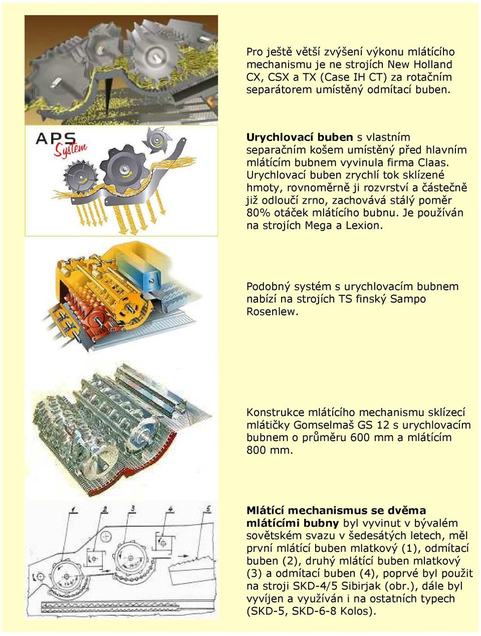 Mlátící a separační mechanismy sklízecích mlátiček - PDF Stažení zdarma