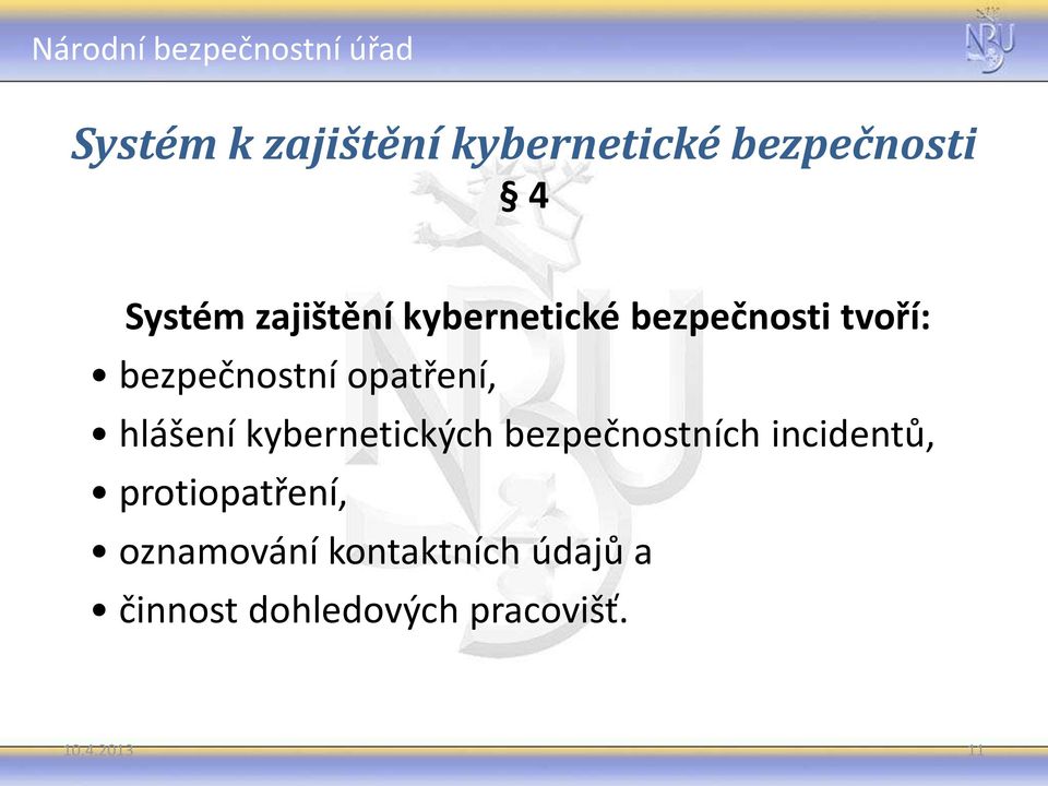 kybernetických bezpečnostních incidentů, protiopatření,